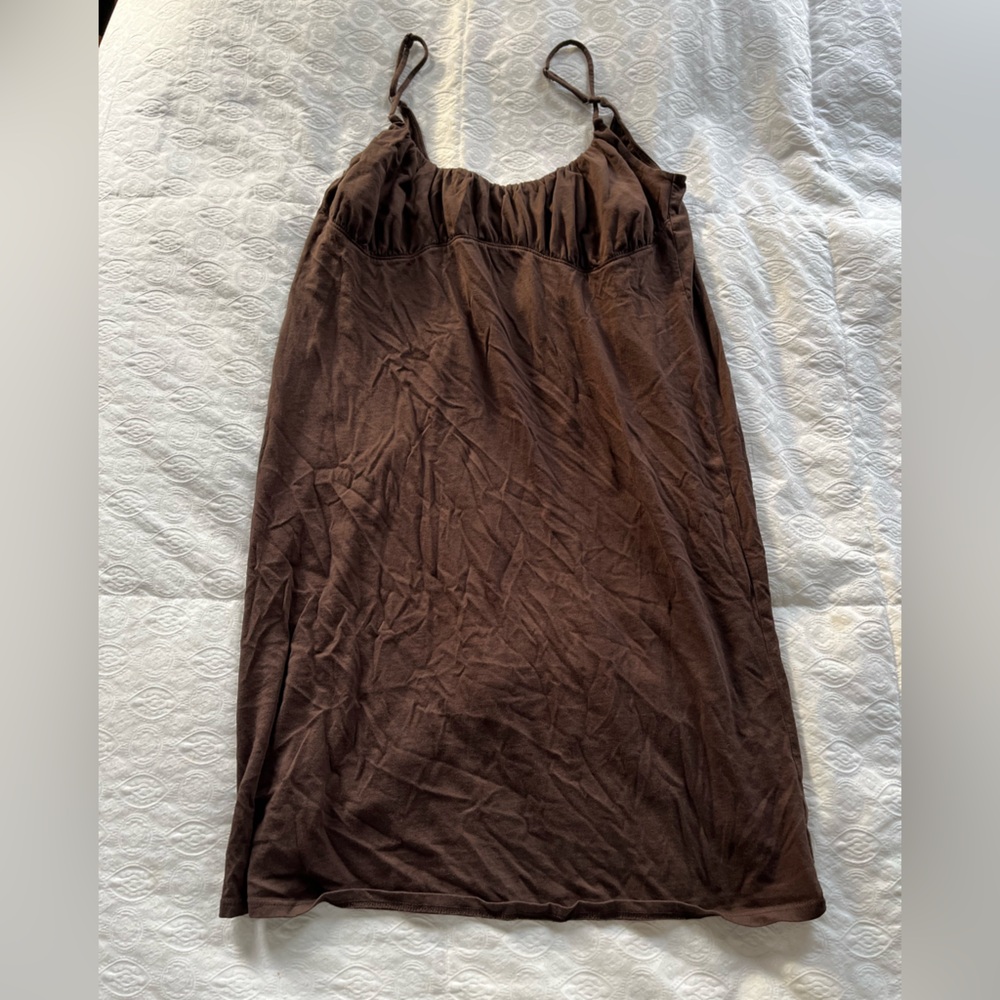 Skin organic brown lightweight dress size 3